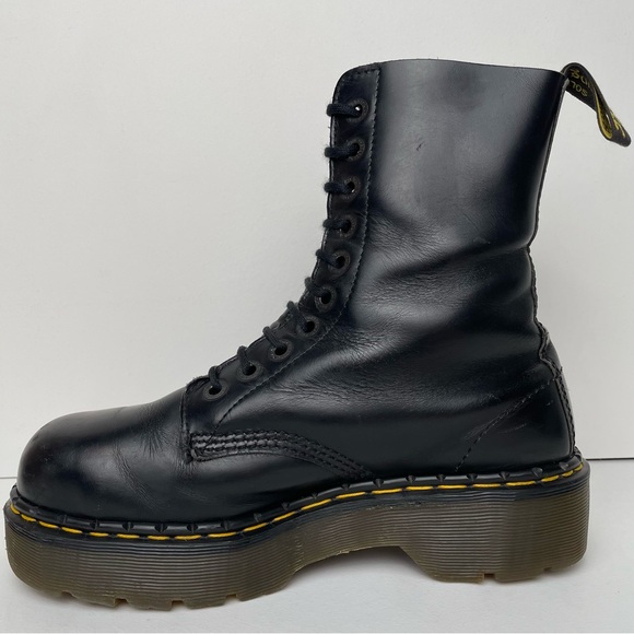 Vintage Dr. Martens England 1919 Black Holy Grail Envy Quad Platform Boots UK 7 - Picture 4 of 16
